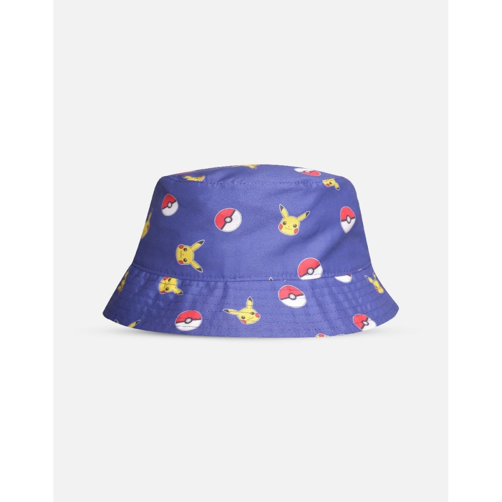 Pokémon - All Over Print Bucket Hat / Vissershoed Kids - Blauw